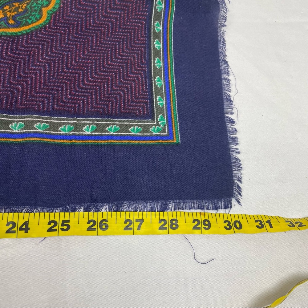 Vintage Glentex Japan made paisley print square scarf 30”by30” - Picture 4 of 4